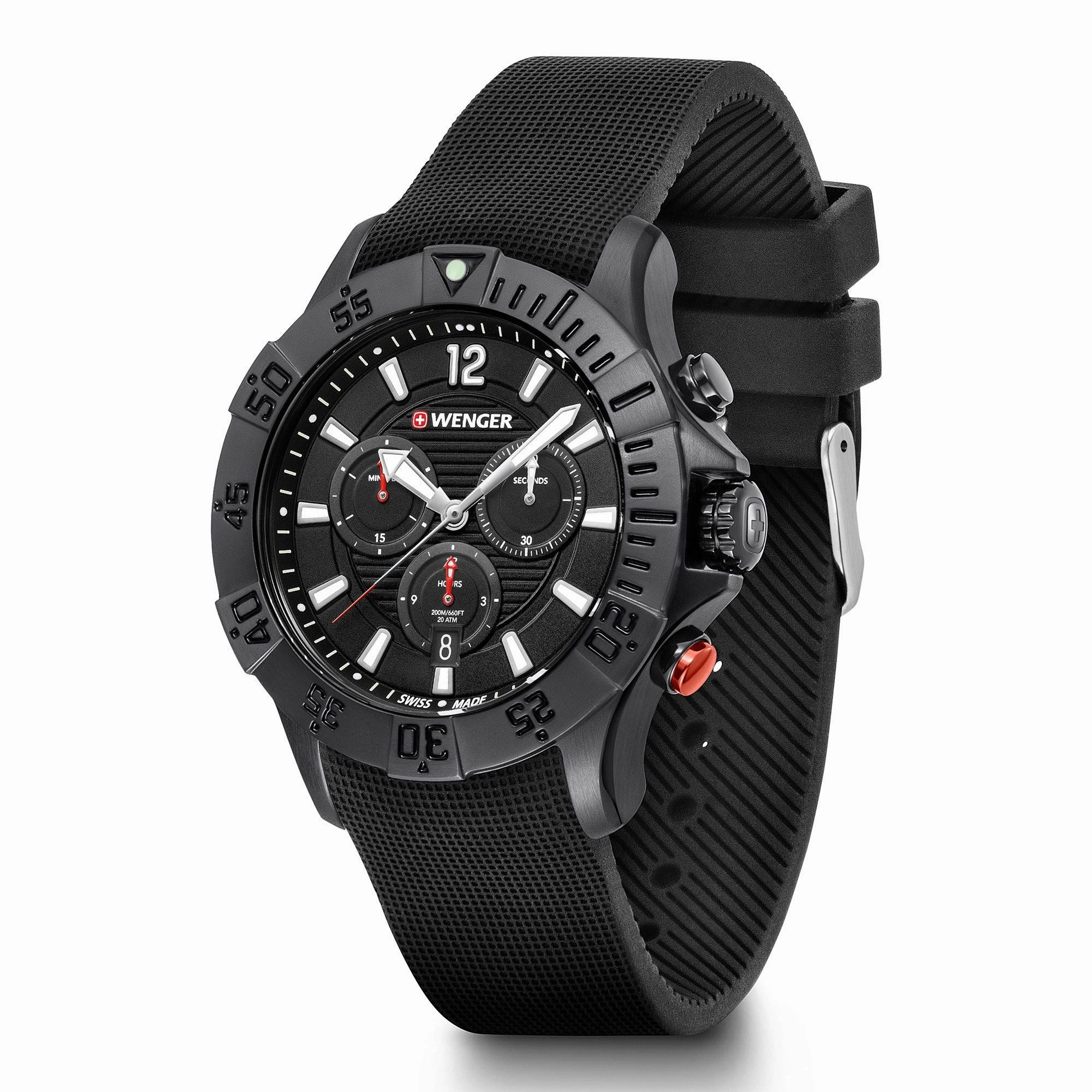 Wenger Seaforce Chrono Black Dial Watch 01.0643.120