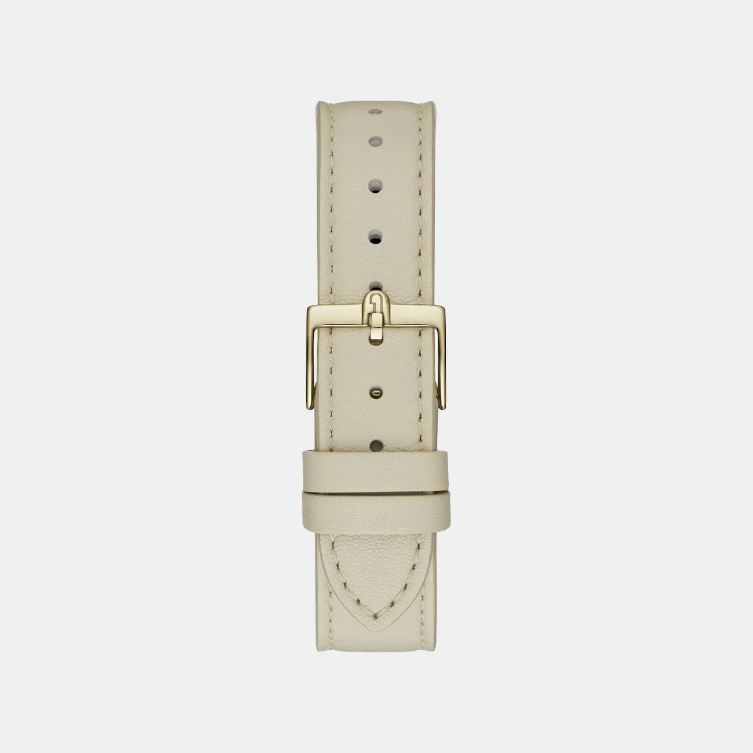 Women Beige Analog Leather Watch WW00023003L2
