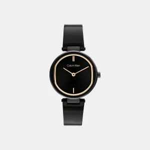 Women Black Analog Stainless Steel Watch 25200310