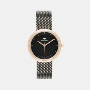Women Black Analog Stainless Steel Watch 9002T-B3304