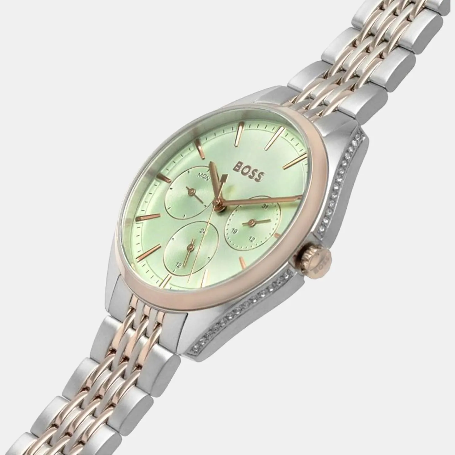 Women Green Multi-Function Stainless Steel Watch 1502641