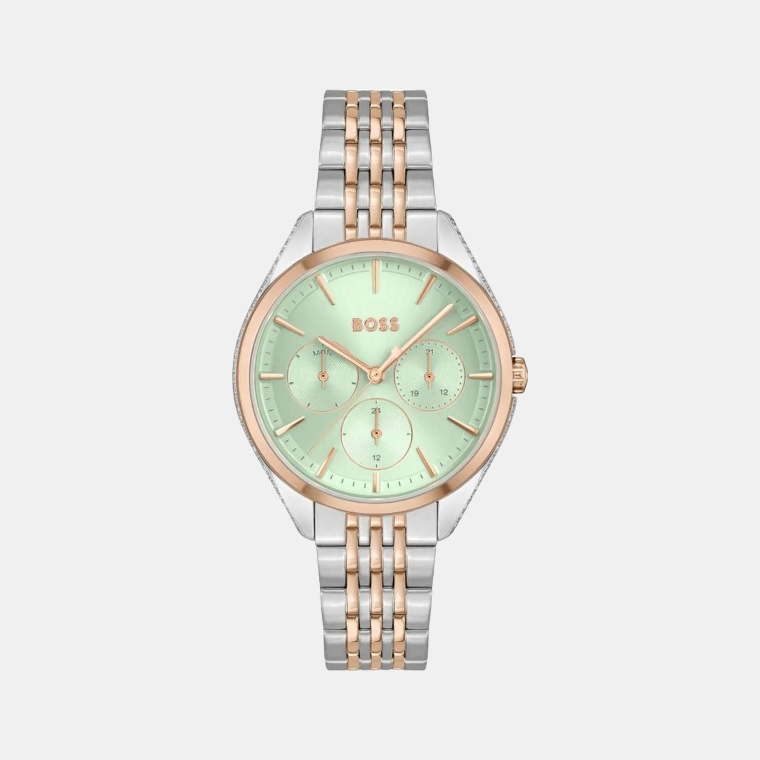 Women Green Multi-Function Stainless Steel Watch 1502641