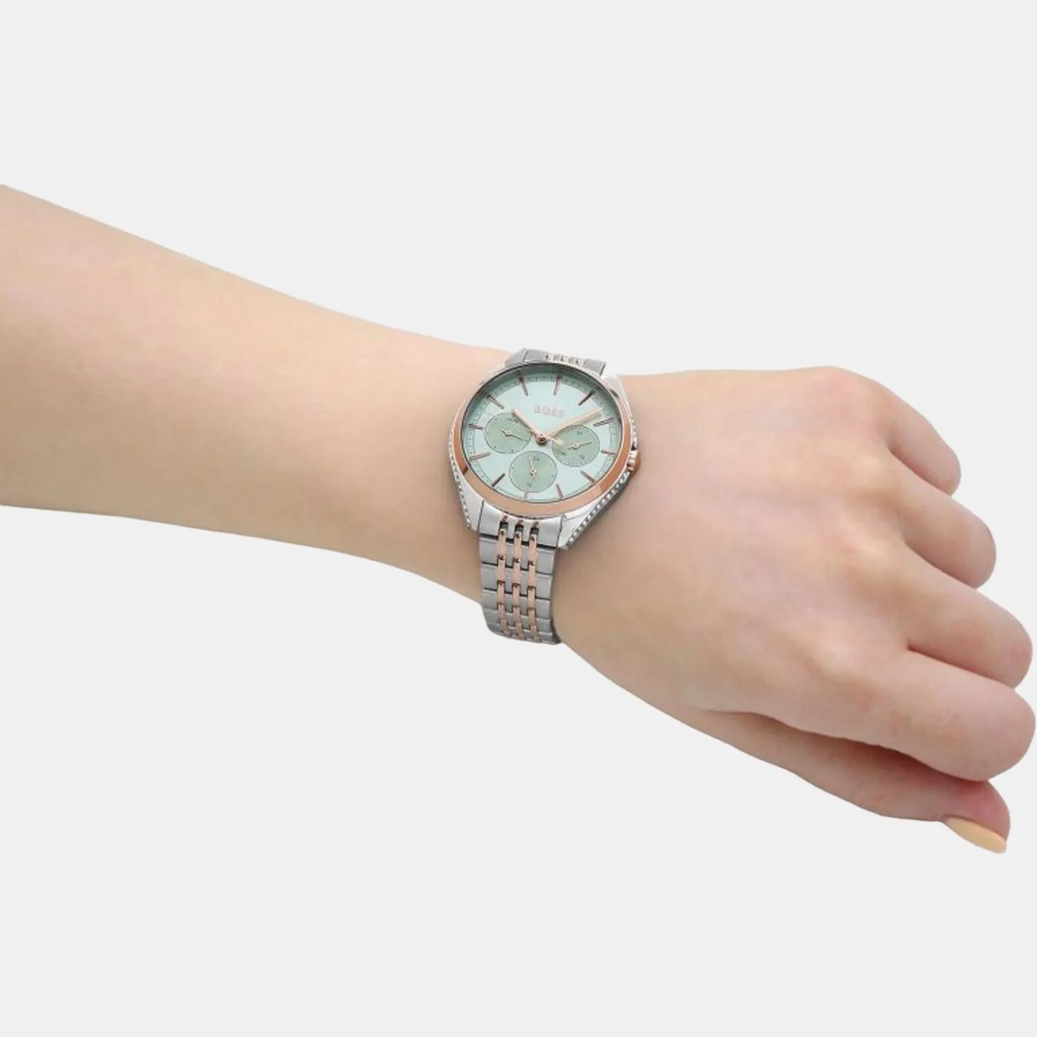 Women Green Multi-Function Stainless Steel Watch 1502641