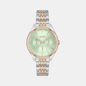 Women Green Multi-Function Stainless Steel Watch 1502641