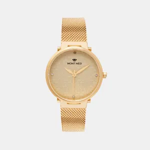 Women Ivory Analog Stainless Steel Watch 9006T-B2209