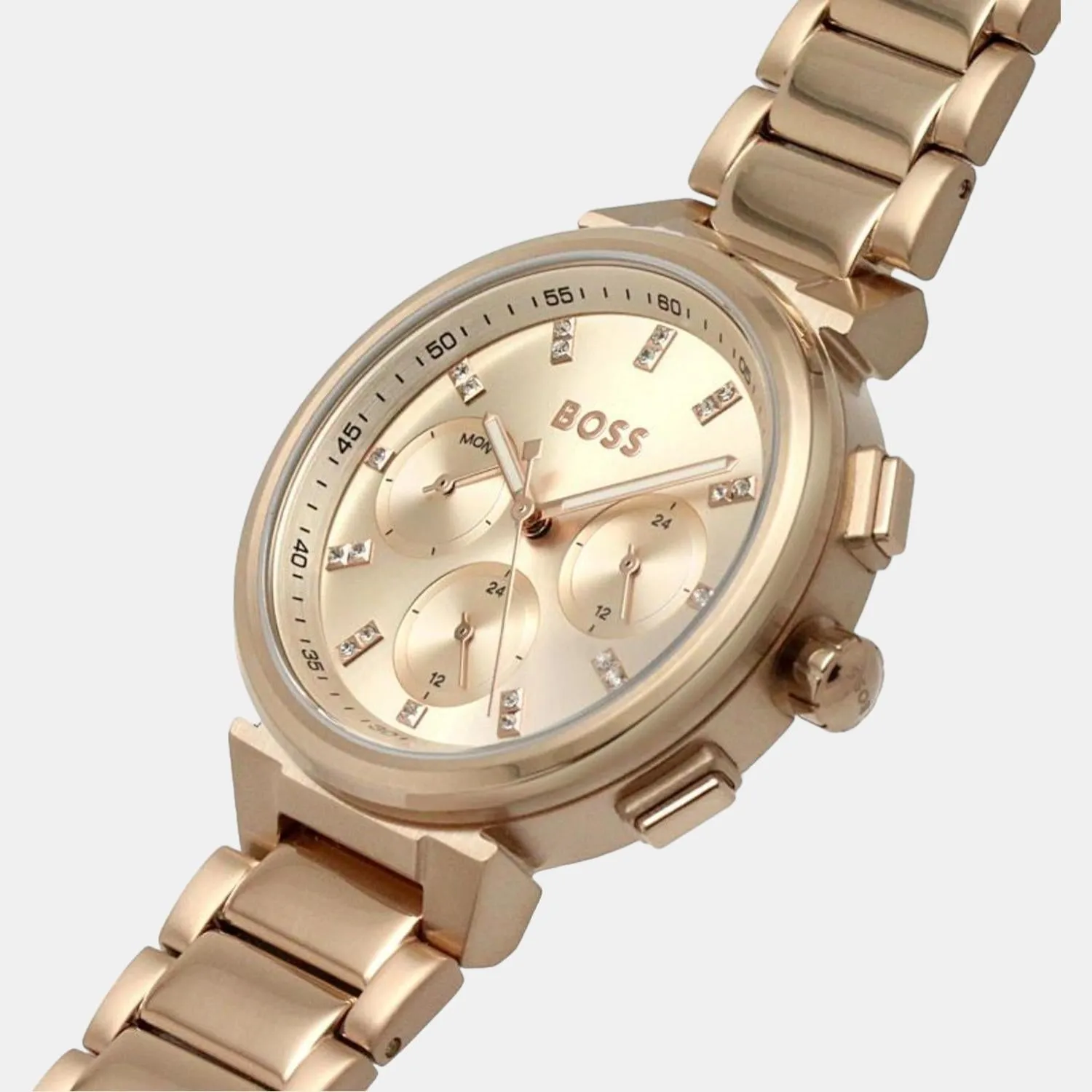Women Pink Multi-Function Stainless Steel Watch 1502678