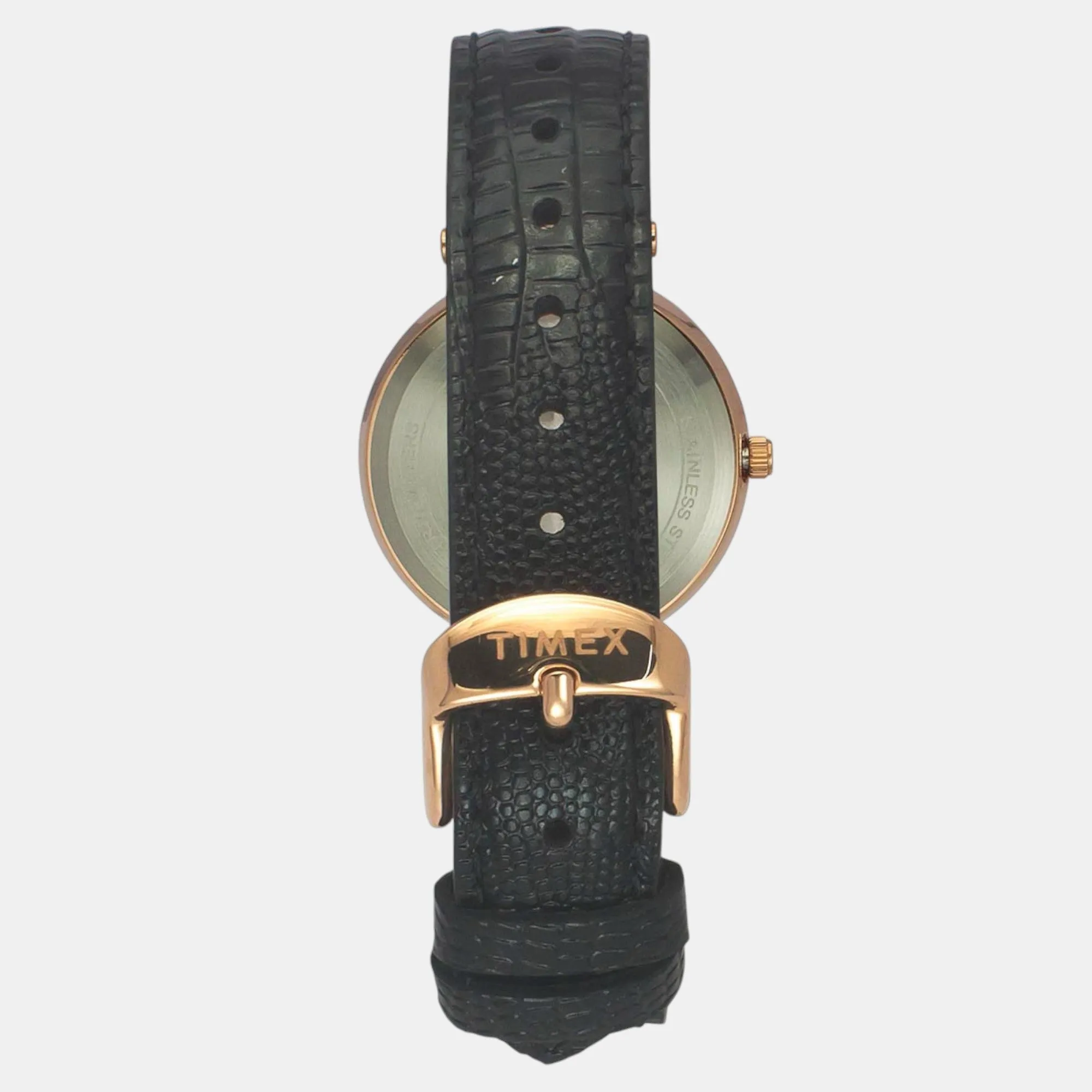 Women Quartz Black Dial Analog Leather Watch TWEL19203