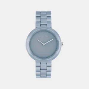 Women Quartz Blue Dial Analog Stainless Steel Watch 25100074