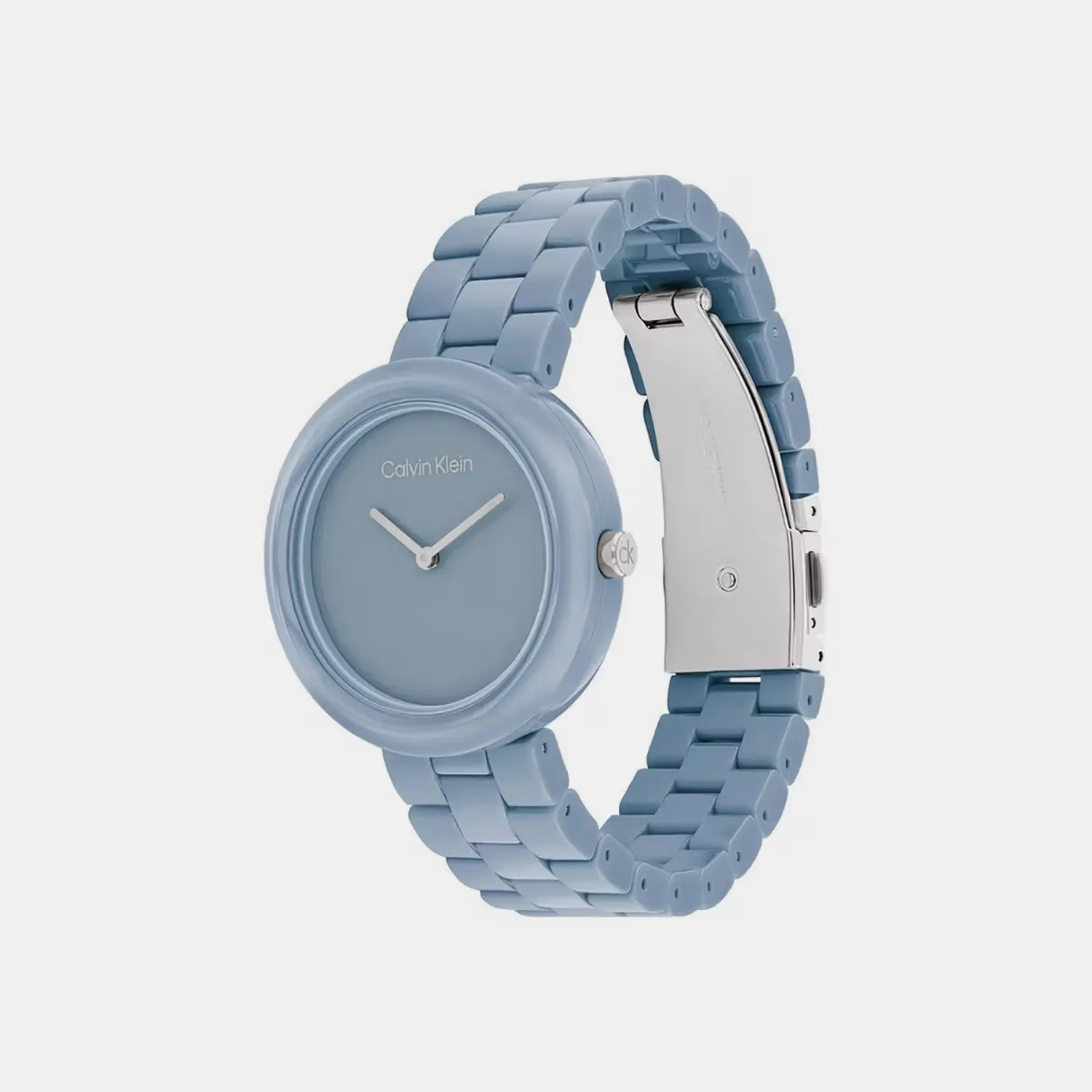 Women Quartz Blue Dial Analog Stainless Steel Watch 25100074