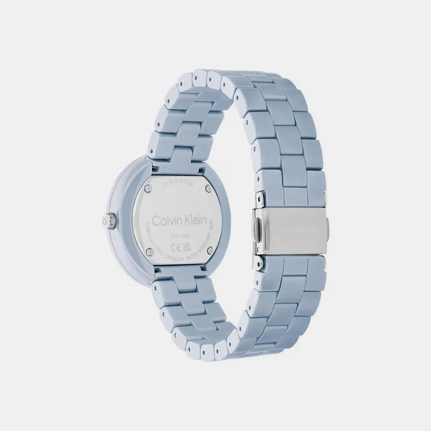 Women Quartz Blue Dial Analog Stainless Steel Watch 25100074