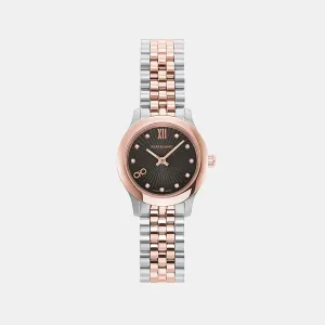 Women Quartz Brown Dial Analog Stainless Steel Watch SFSA00324