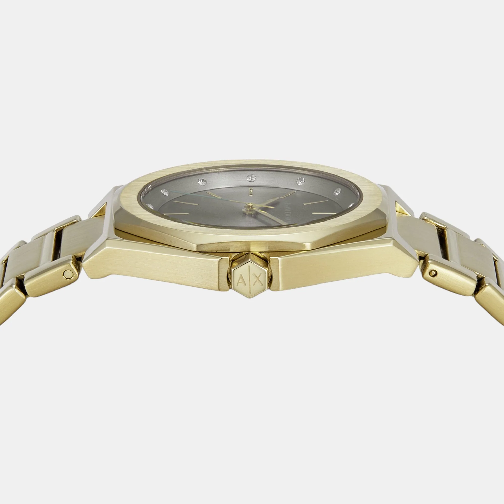 Women Quartz Gray Dial Analog Stainless Steel Watch AX4614