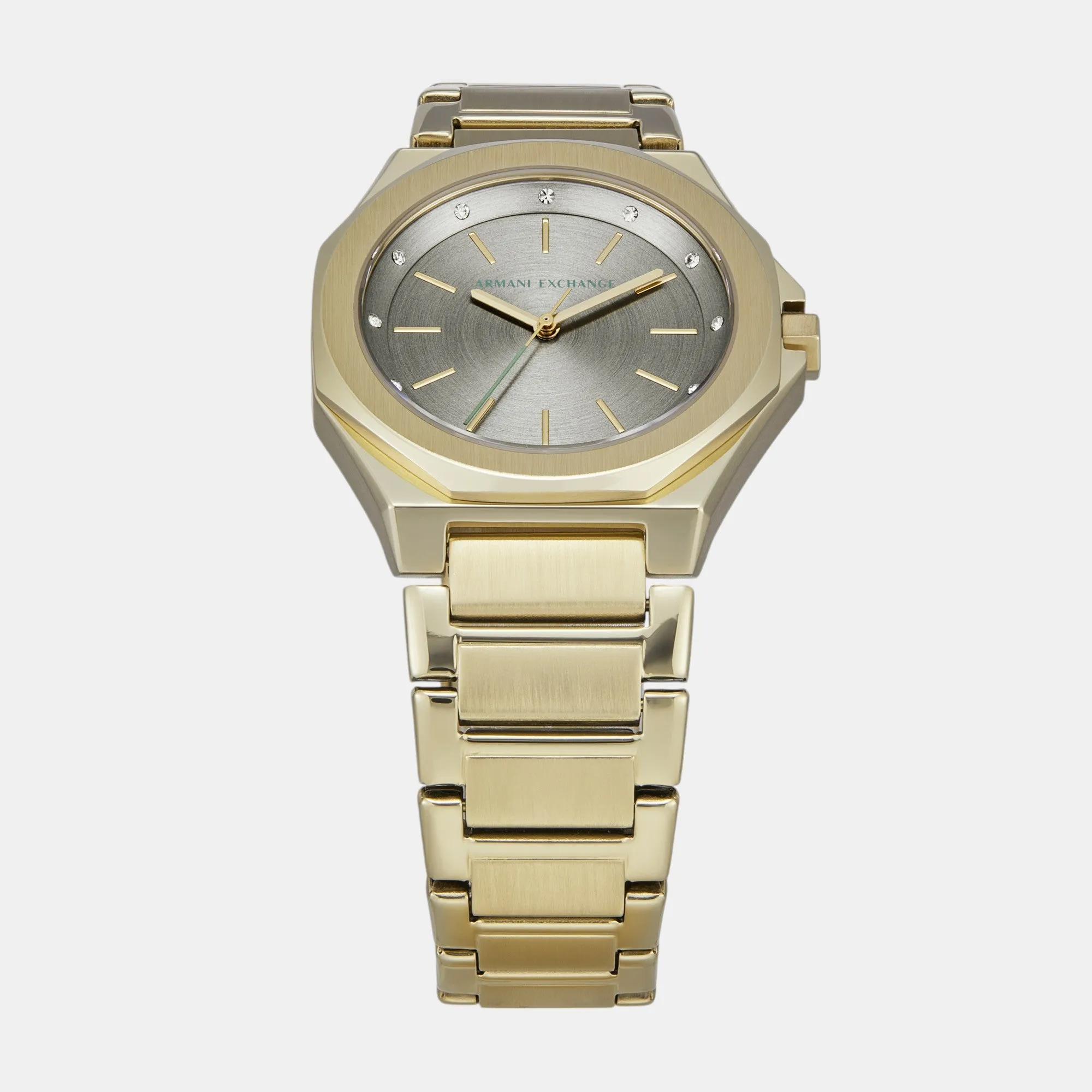 Women Quartz Gray Dial Analog Stainless Steel Watch AX4614