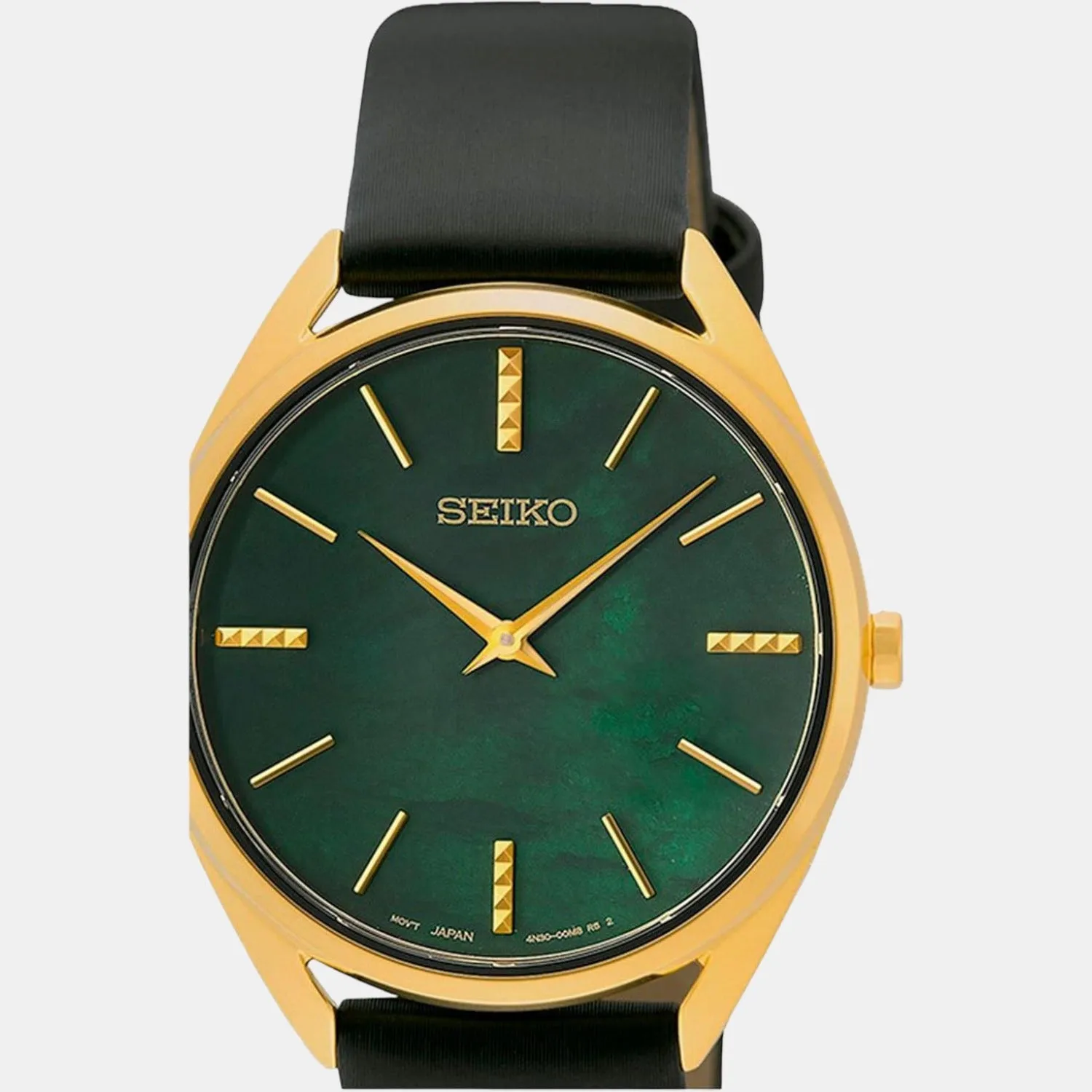 Women Quartz Green Dial Analog Leather Watch SWR080P1