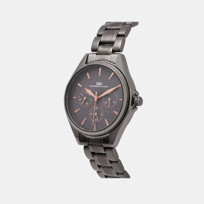 Women Quartz Grey Dial Multi-Function Metal Watch 2010J-M0815