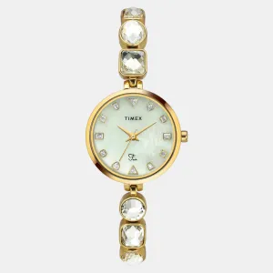 Women Quartz Mother of Pearl Dial Analog Brass Watch TWEL17304