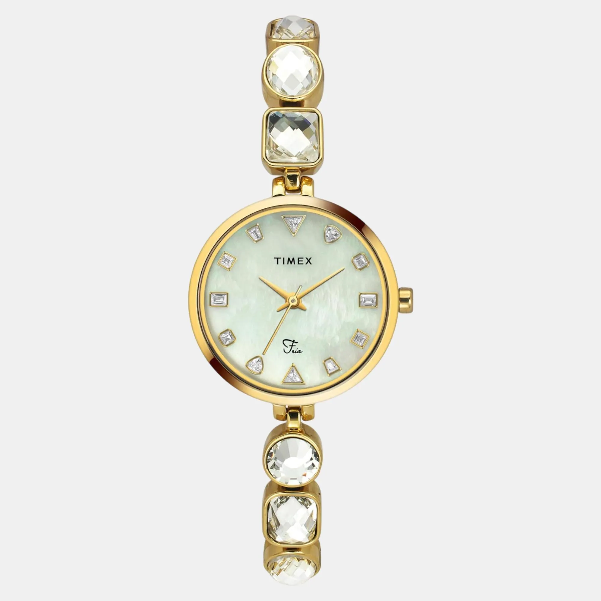 Women Quartz Mother of Pearl Dial Analog Brass Watch TWEL17304