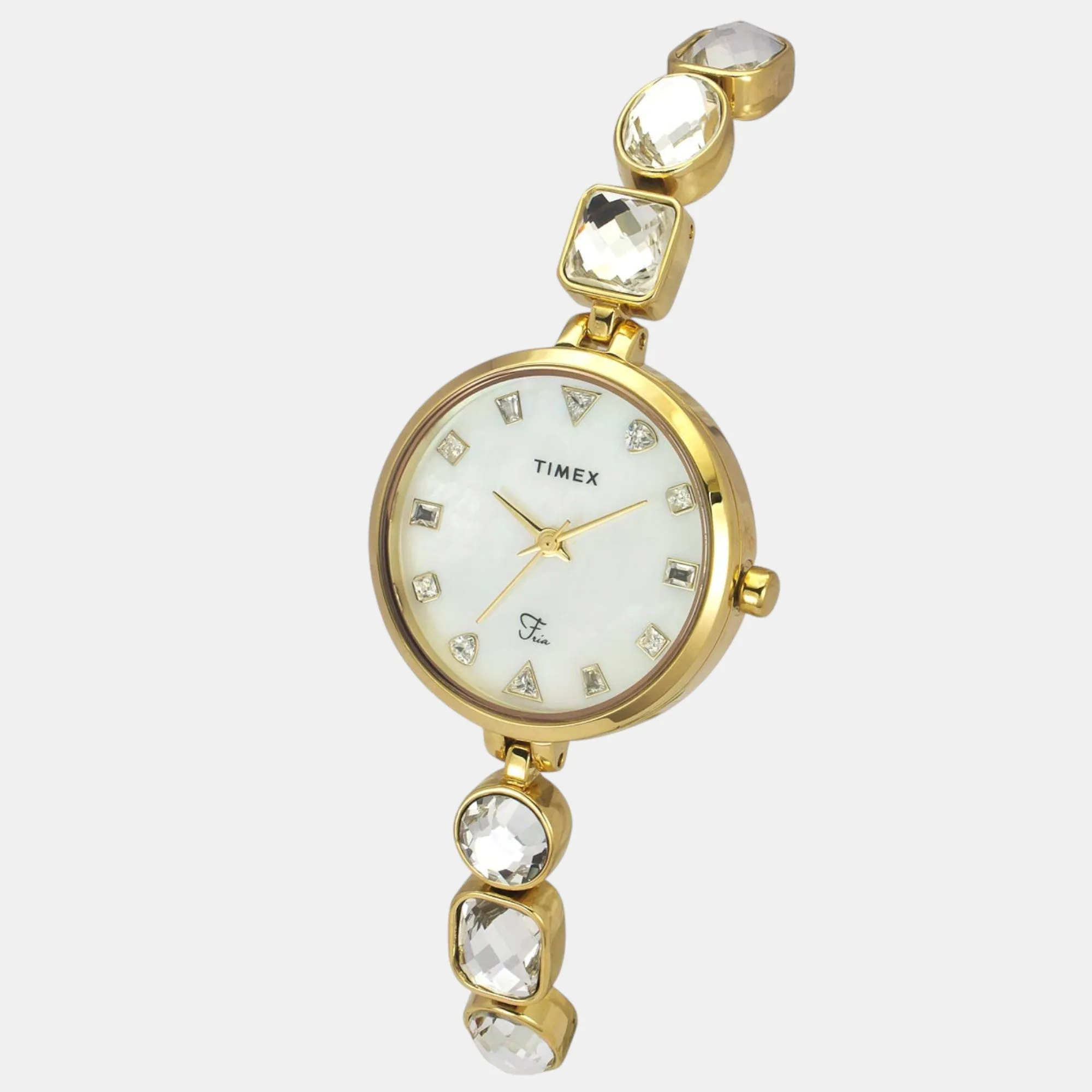 Women Quartz Mother of Pearl Dial Analog Brass Watch TWEL17304