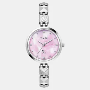 Women Quartz Mother of Pearl Dial Analog Brass Watch TWEL18307