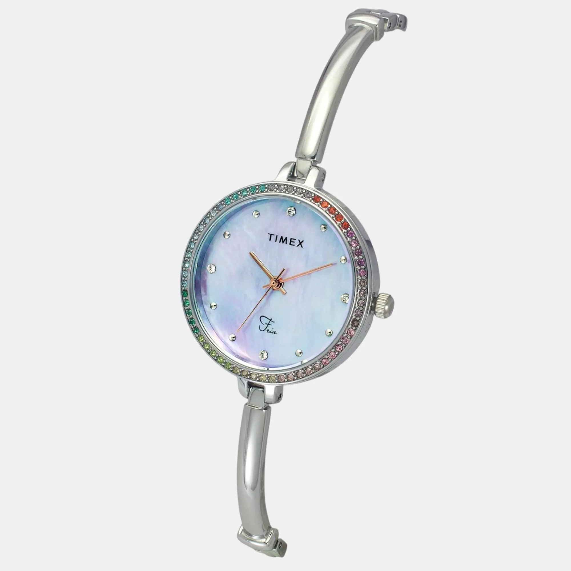 Women Quartz Mother of Pearl Dial Analog Brass Watch TWEL18404