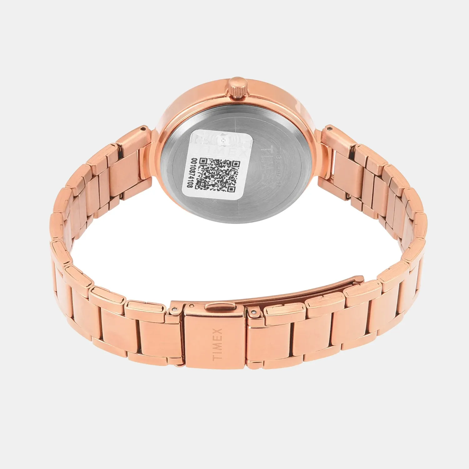 Women Quartz Pink Dial Multi-Function Stainless Steel Watch TWEL18707