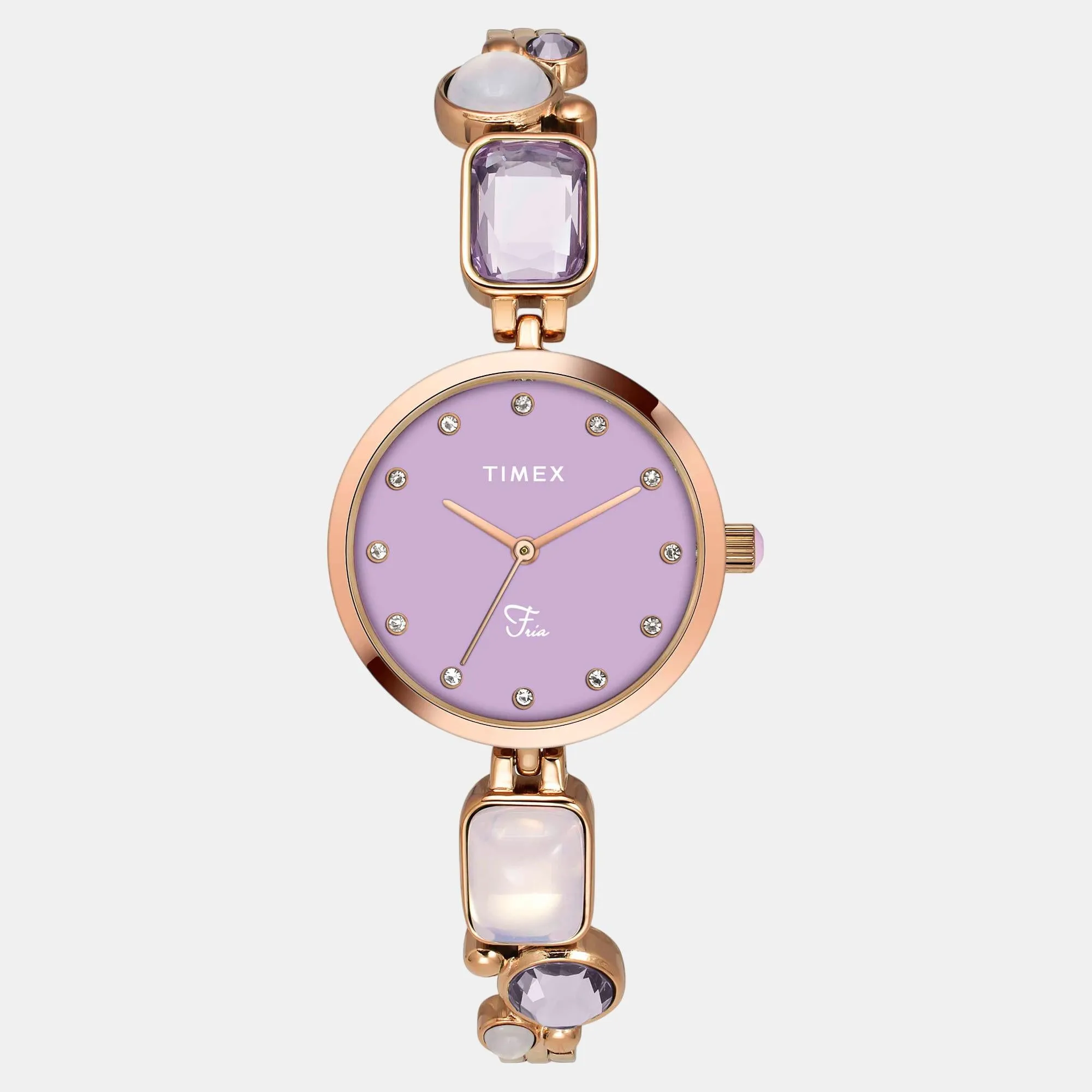 Women Quartz Purple Dial Analog Brass Watch TWEL17803