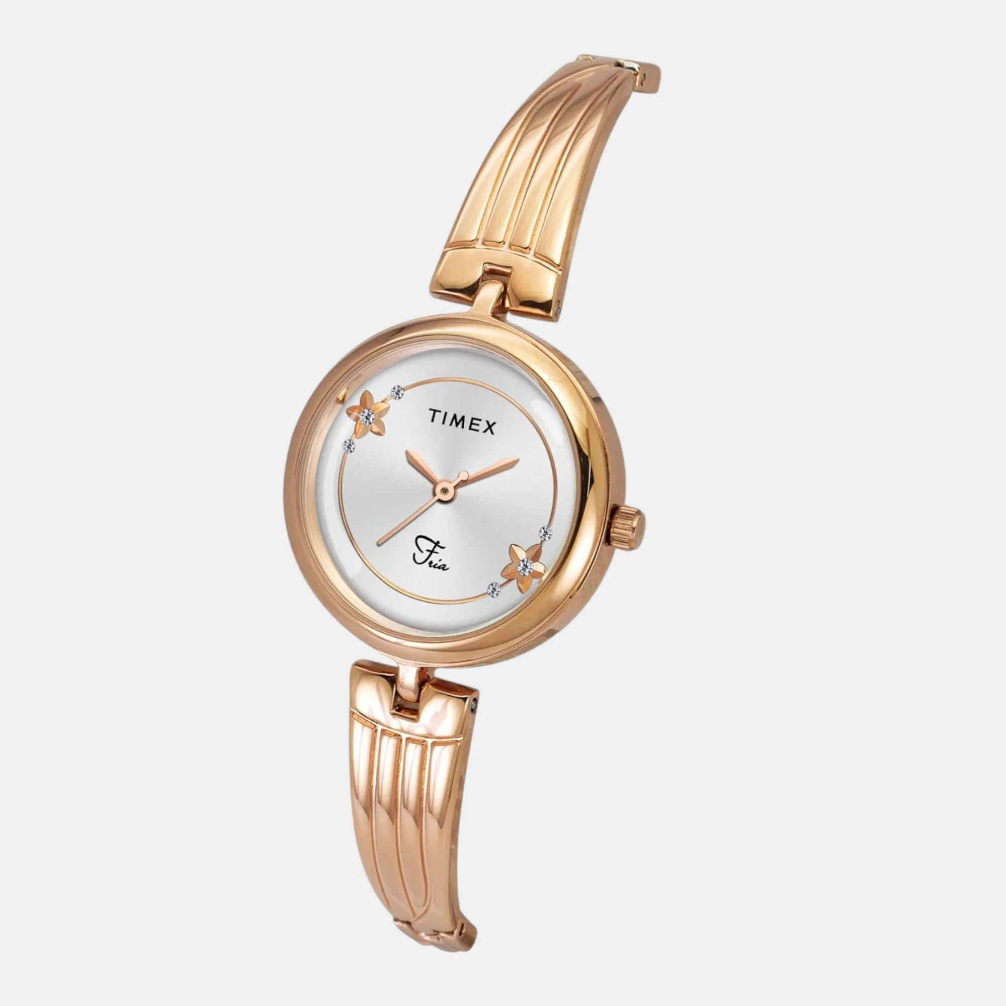 Women Quartz Silver Dial Analog Brass Watch TWEL19802