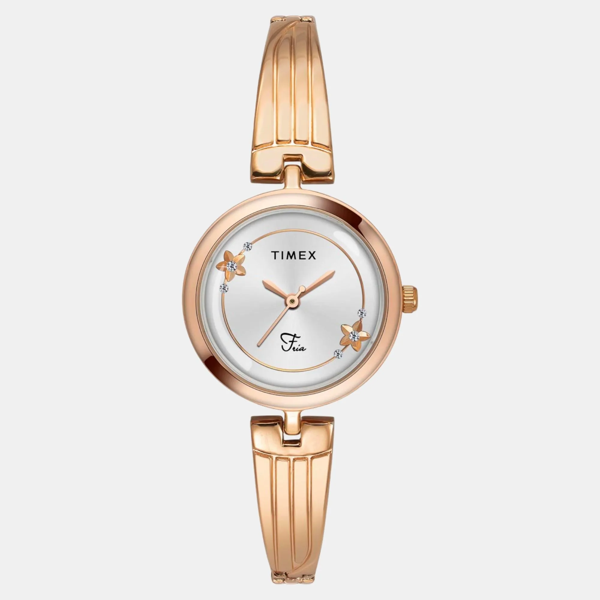 Women Quartz Silver Dial Analog Brass Watch TWEL19802