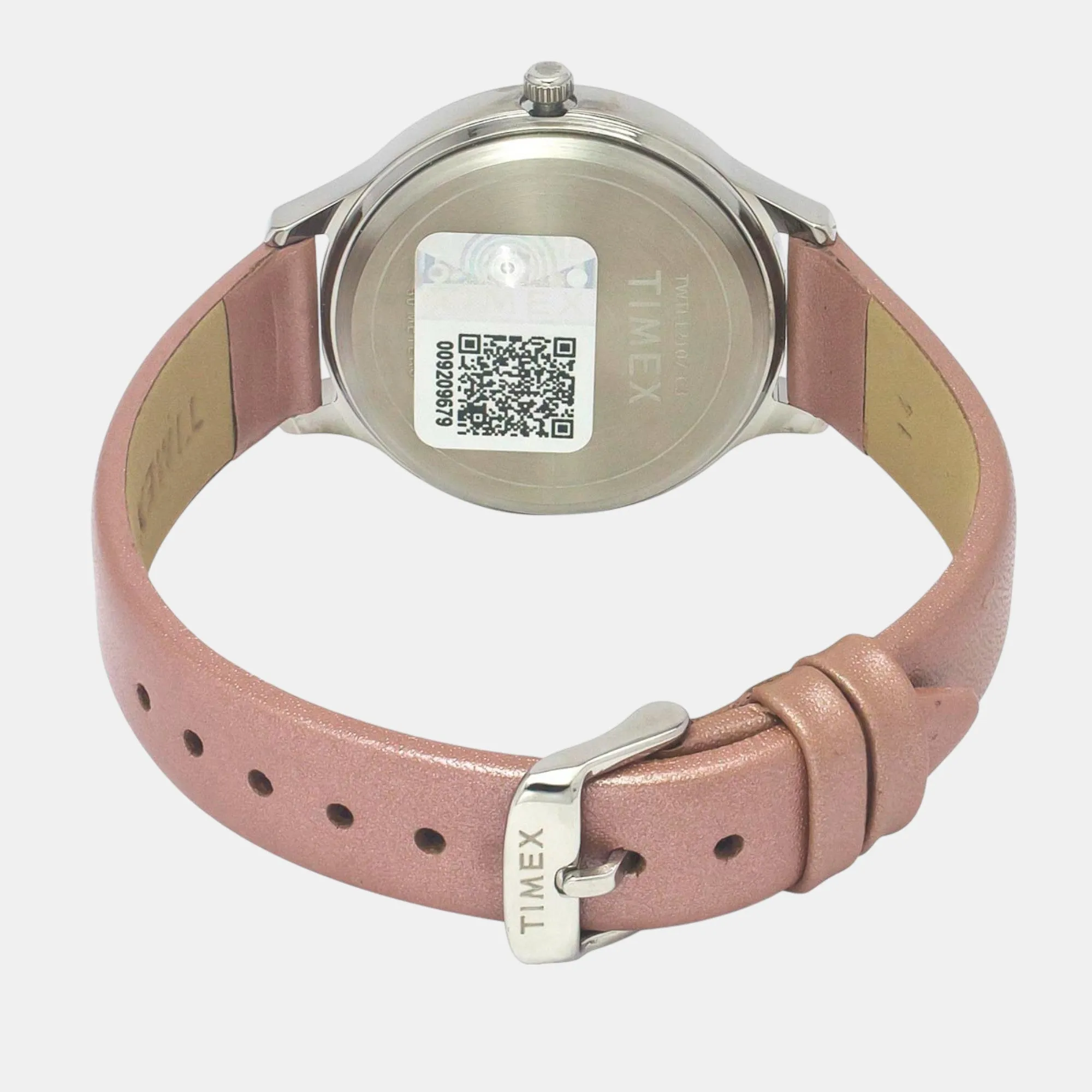 Women Quartz Silver Dial Analog Leather Watch TWTL12107