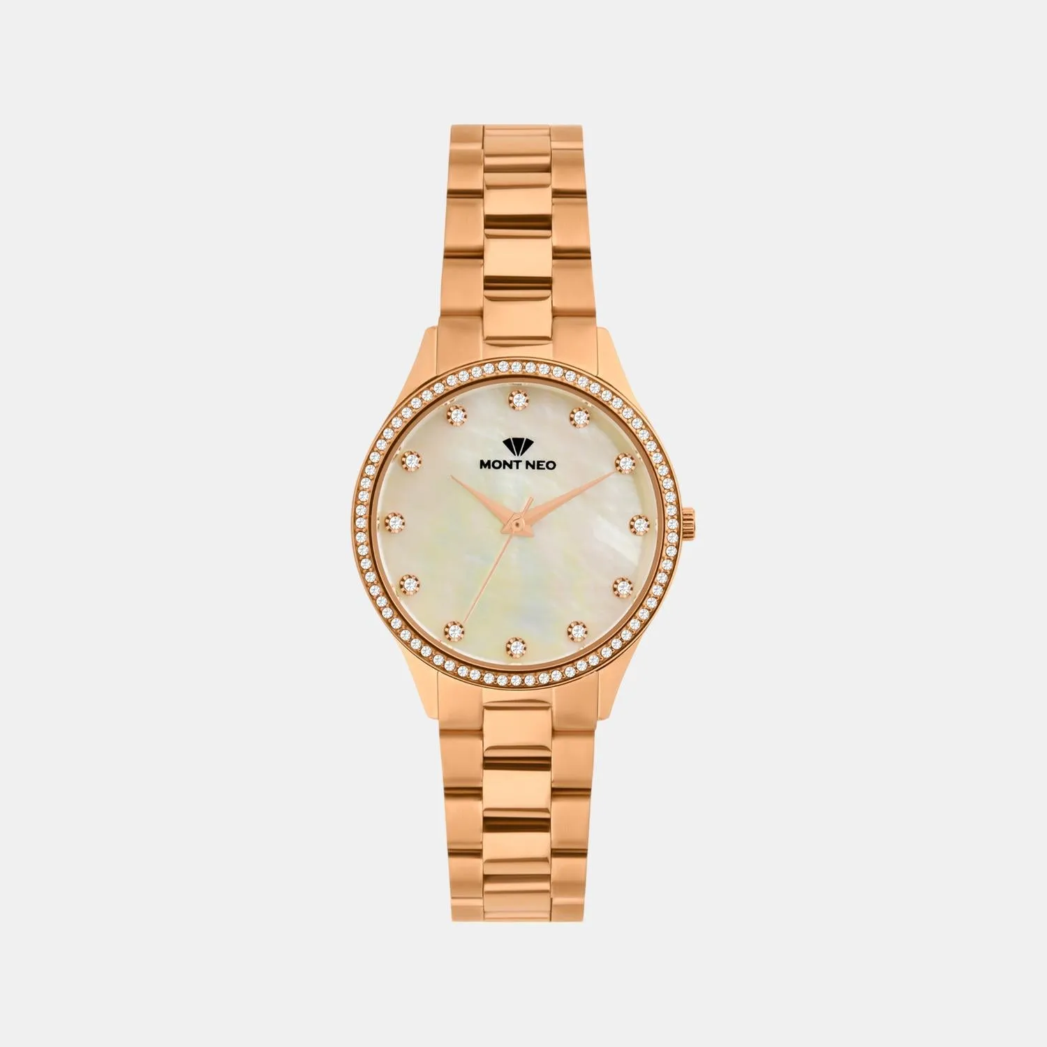 Women Quartz Silver Dial Analog Metal Watch 4509B-M3303