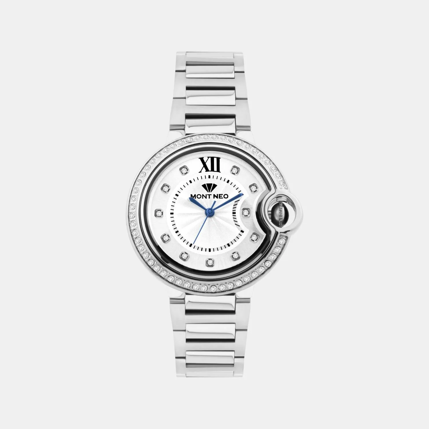 Women Quartz Silver Dial Analog Metal Watch 4510B-M1103