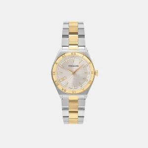Women Quartz Silver Dial Analog Stainless Steel Watch SFKY00223