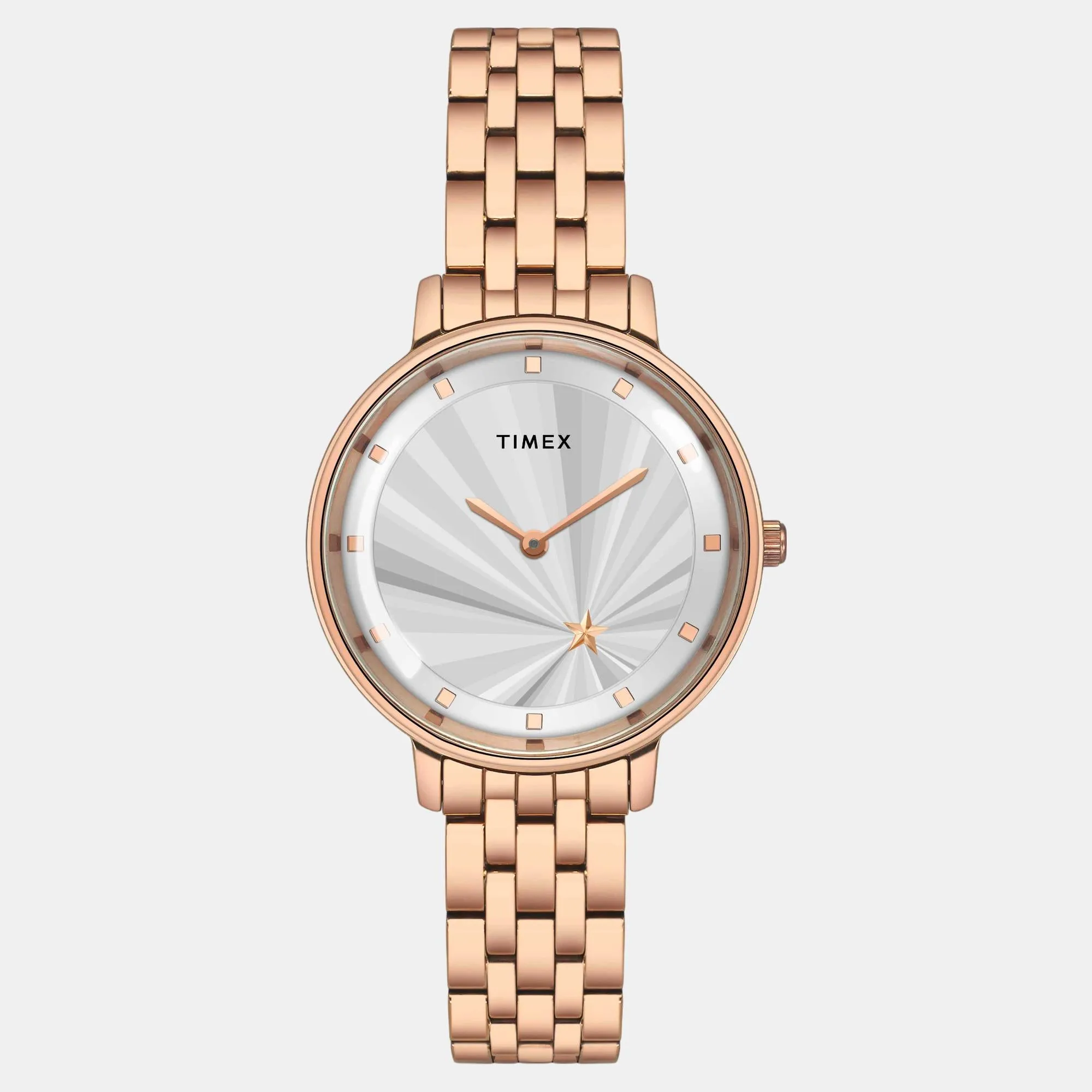 Women Quartz Silver Dial Analog Stainless Steel Watch TWEL19102