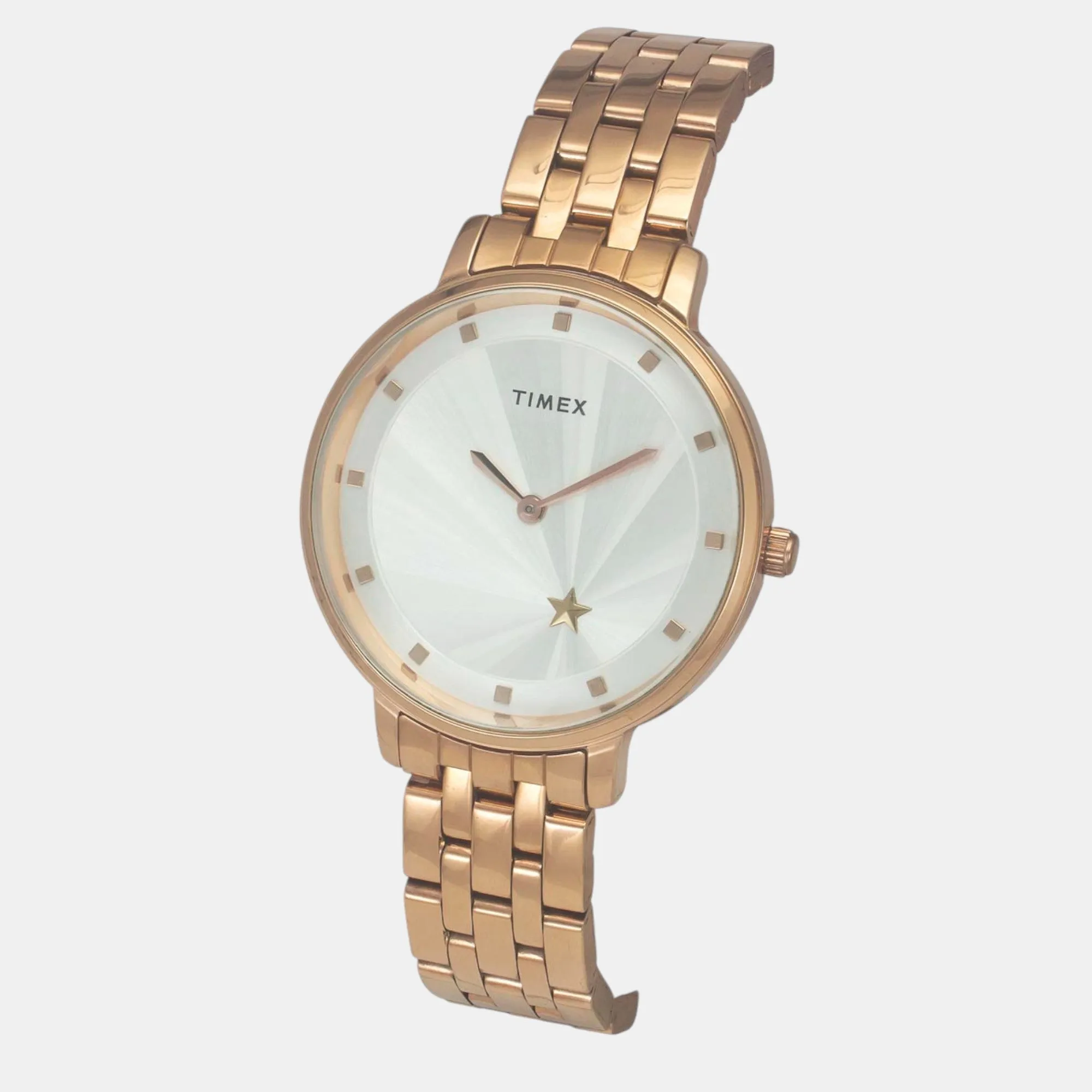 Women Quartz Silver Dial Analog Stainless Steel Watch TWEL19102