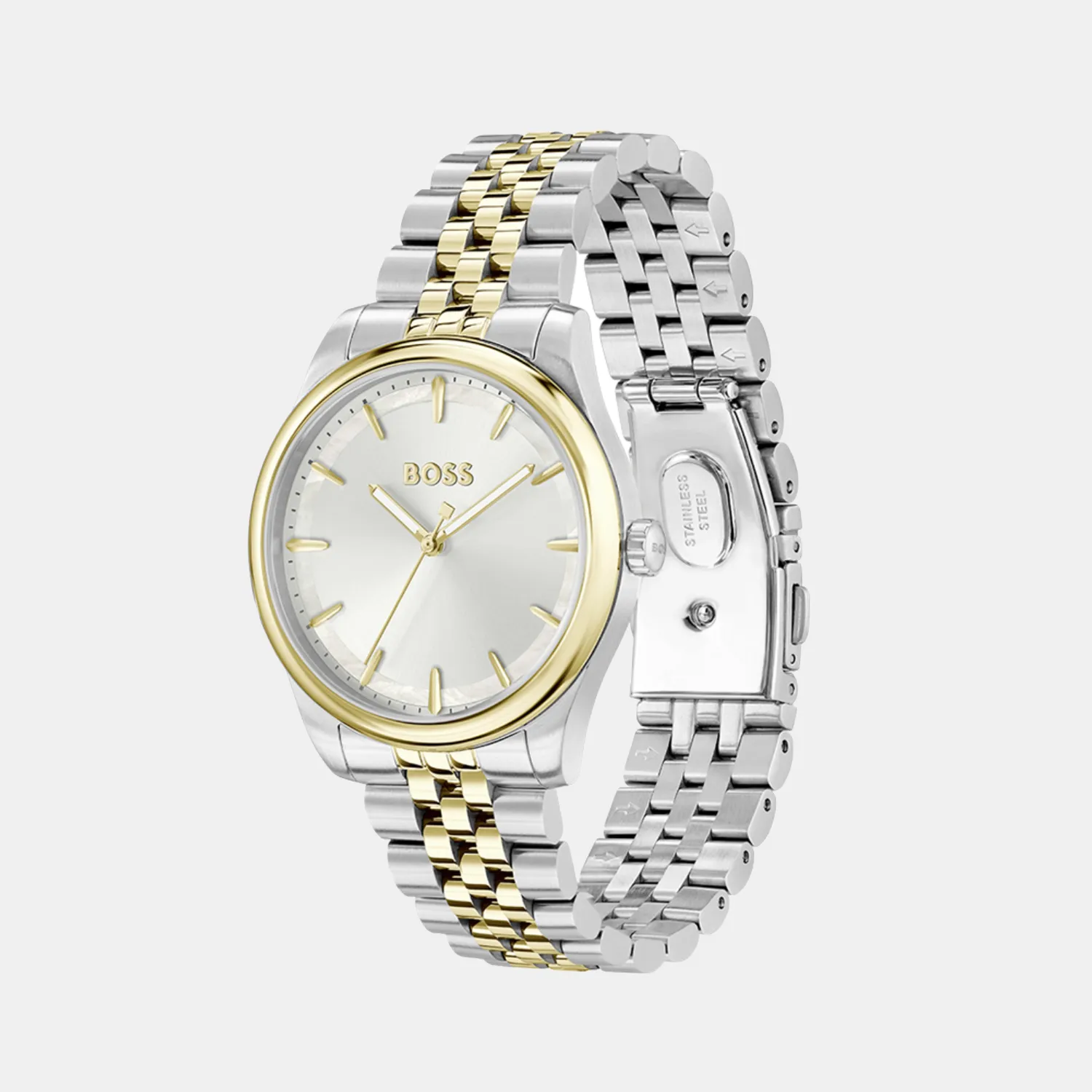 Women Quartz Silver Mother Of Pearl Dial Analog Stainless Steel Watch 1502779