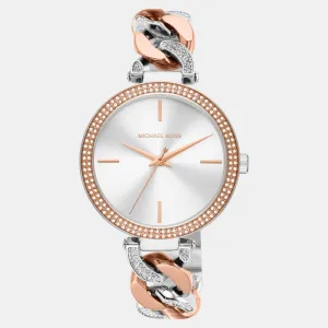 Women Quartz White Dial Analog Stainless Steel Watch MK4634