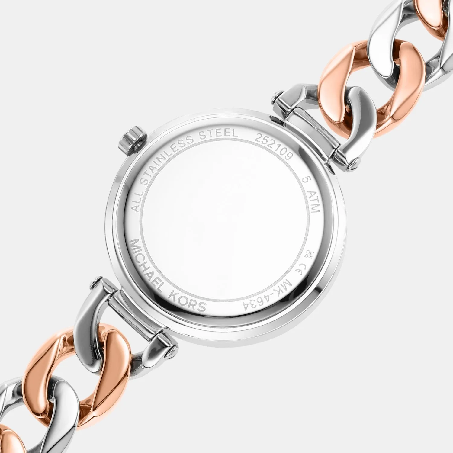 Women Quartz White Dial Analog Stainless Steel Watch MK4634