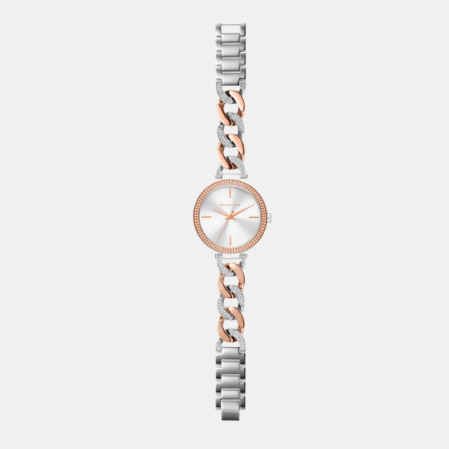 Women Quartz White Dial Analog Stainless Steel Watch MK4634
