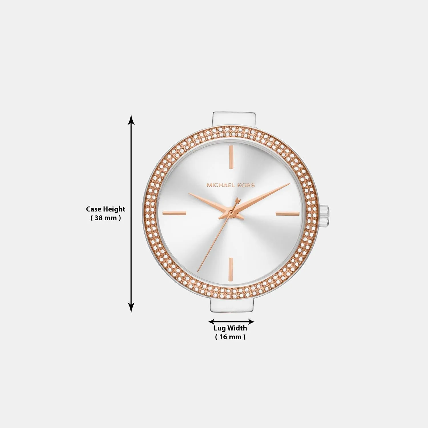 Women Quartz White Dial Analog Stainless Steel Watch MK4634