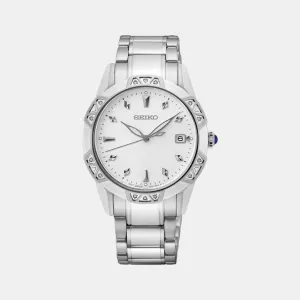 Women Quartz White Dial Analog Stainless Steel Watch SKK727P1
