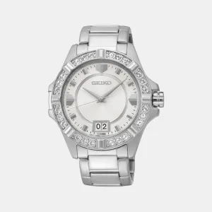Women Quartz White Dial Analog Stainless Steel Watch SUR809P1