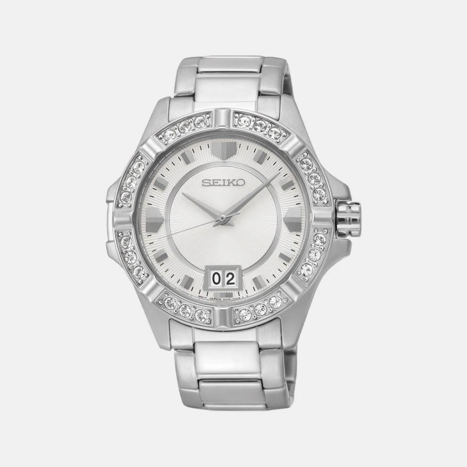 Women Quartz White Dial Analog Stainless Steel Watch SUR809P1