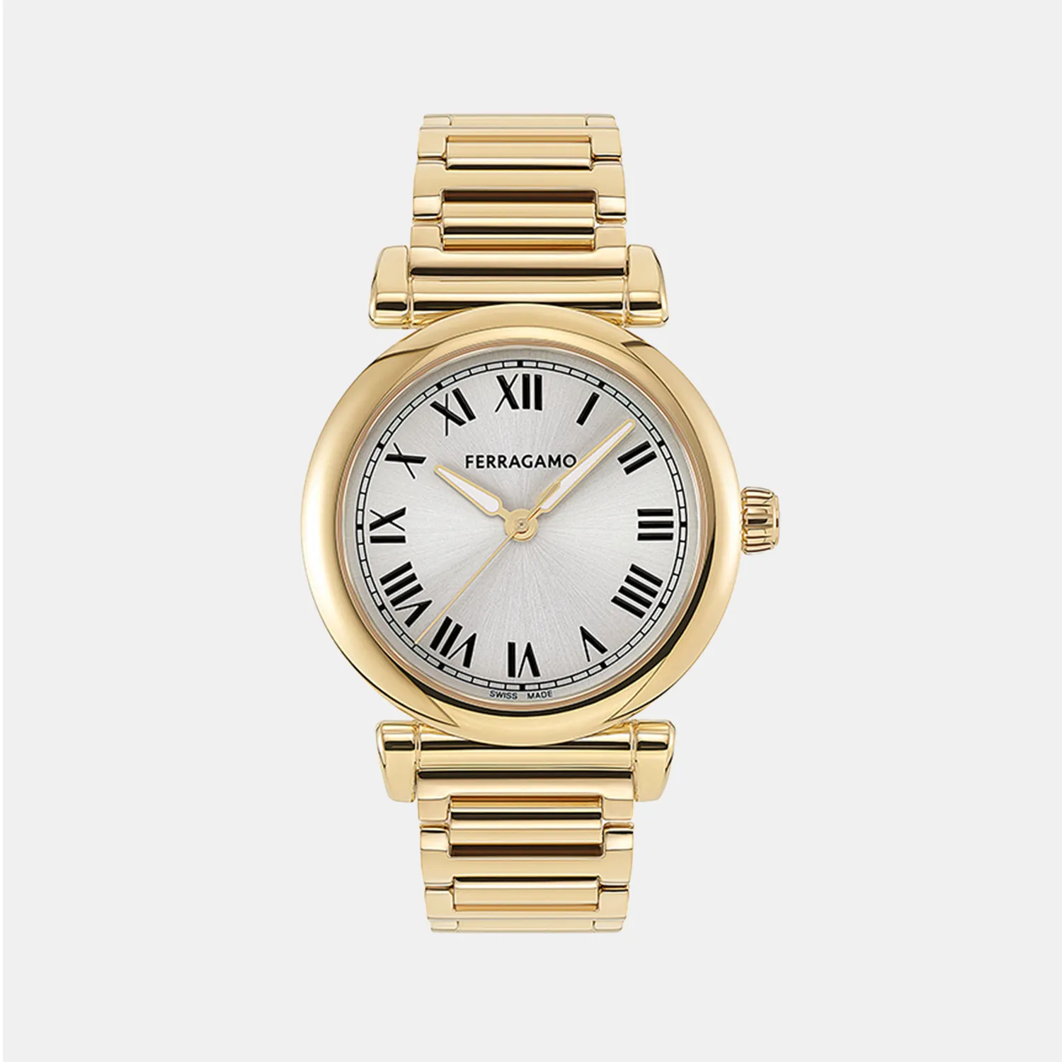 Women Quartz White-Silver Dial Analog Stainless Steel Watch SFS000524