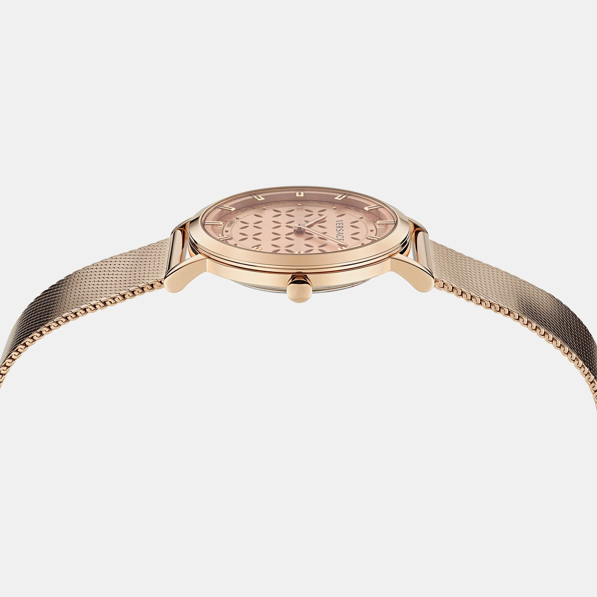 Women Rose Gold-Tone Analog Stainless Steel Watch VE3M01323