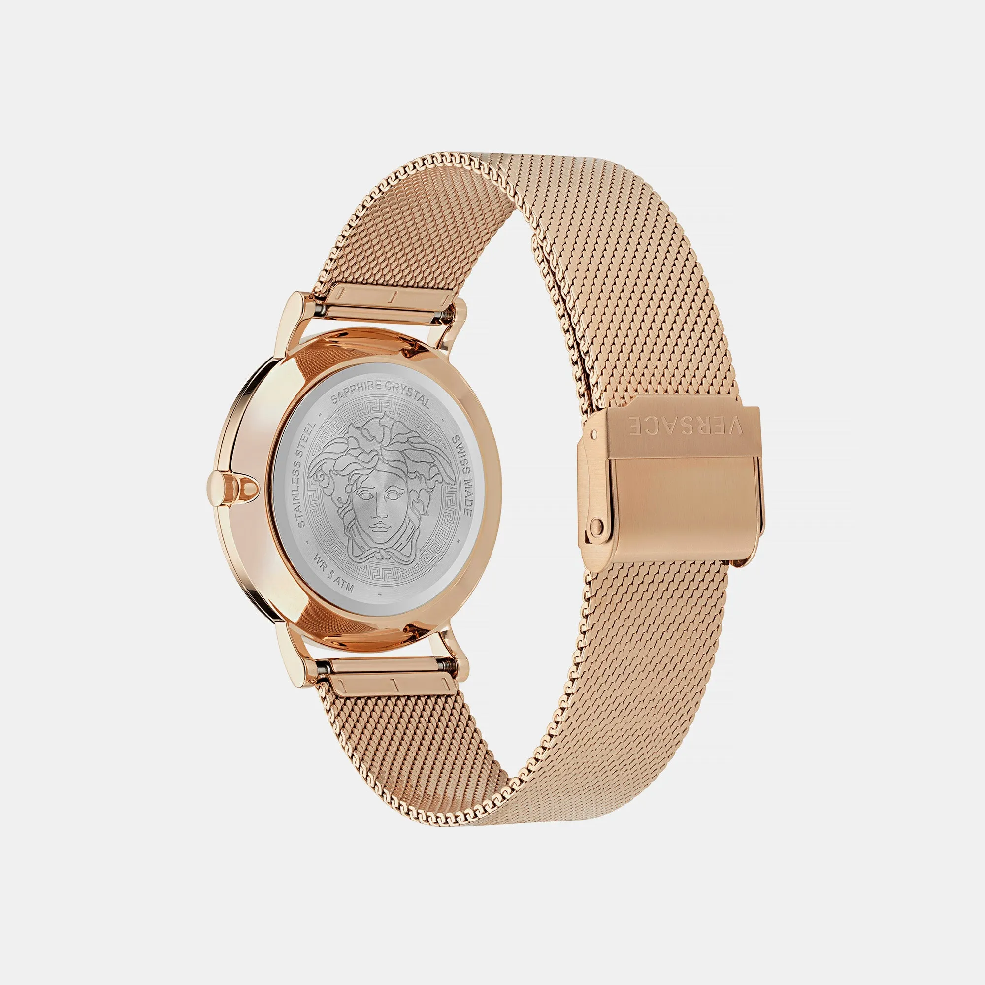 Women Rose Gold-Tone Analog Stainless Steel Watch VE3M01323