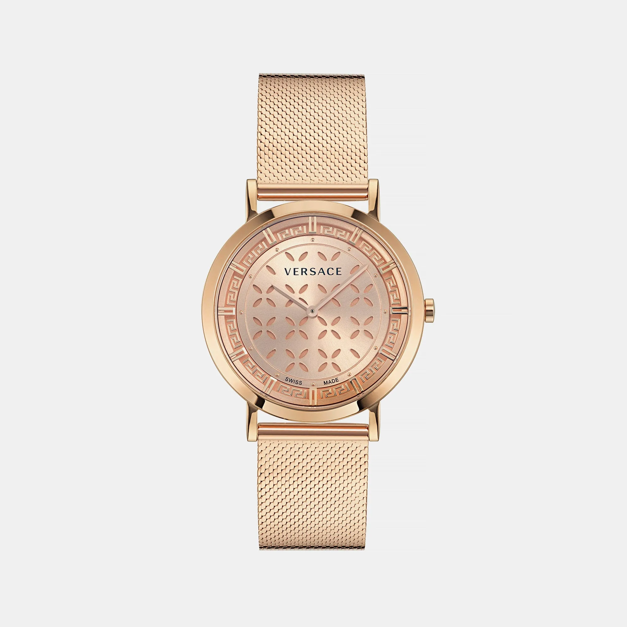 Women Rose Gold-Tone Analog Stainless Steel Watch VE3M01323