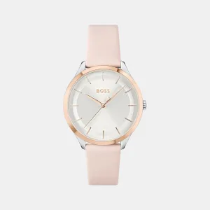 Women Silver Analog Leather Watch 1502643