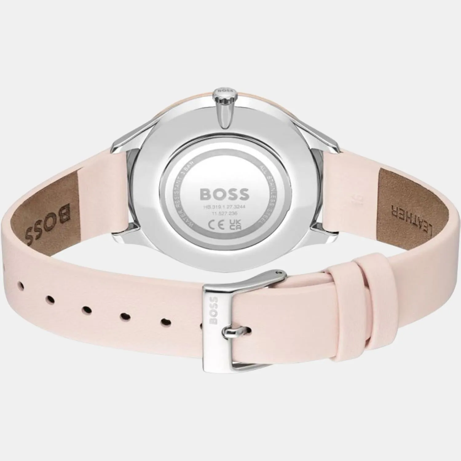 Women Silver Analog Leather Watch 1502643