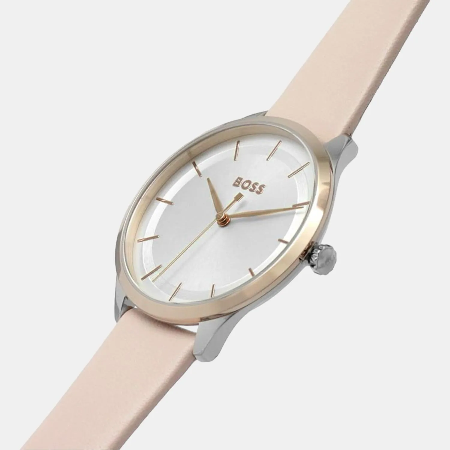 Women Silver Analog Leather Watch 1502643