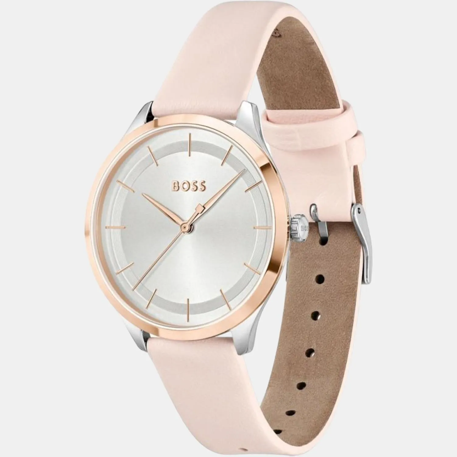 Women Silver Analog Leather Watch 1502643